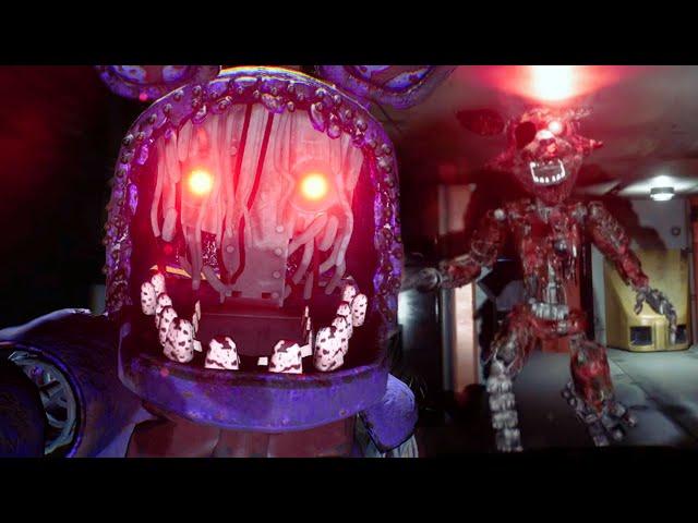 CHASED BY THE ANIMATRONICS IN AN ABANDONED FAZBEAR LOCATION.. (FNAF Project Lockdown)