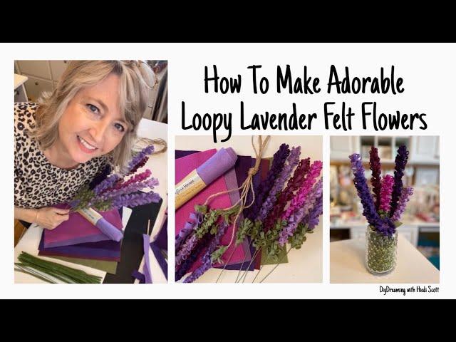 Fabulous Loopy Lavender Felt Flowers