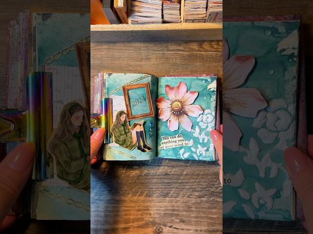 ASMR scrapbooking | girl and book | journal | no talking