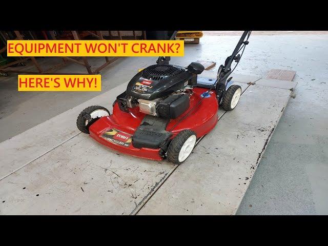 Lawn Equipment Won't Crank? Here's Why! Simple Repair!