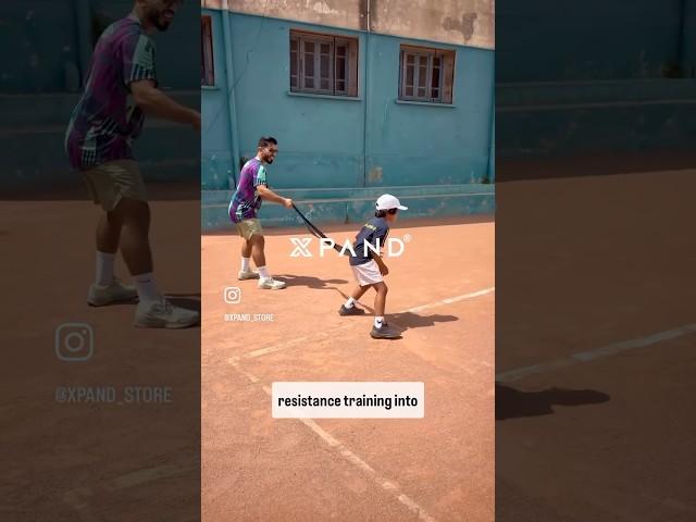 Tennis Specific Movement with Resistance For 7 Year Old Future Star Daffer! Product: Kinetic Band 