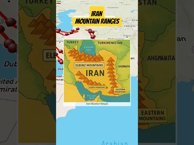 Iran Mountain Ranges that provides protection #mountains #iran #map#zagros #elbruz #Easter mountains