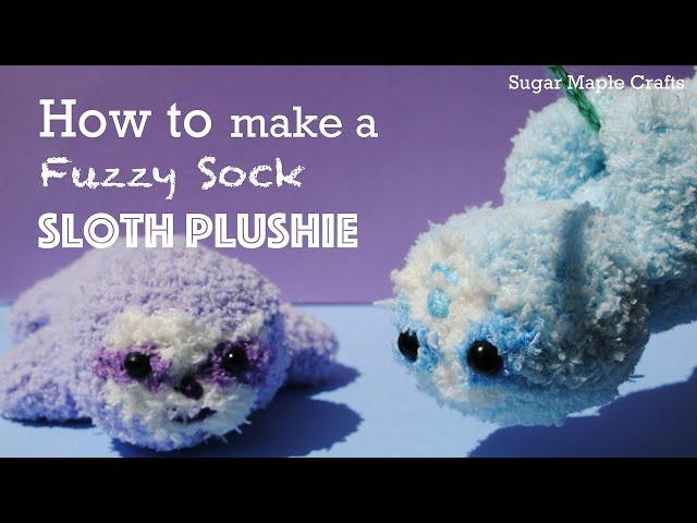 How to make a Sloth Sock Plushie with Fuzzy Socks | Sugar Maple Crafts