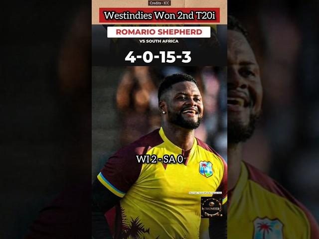 Romario Shepherd's Brilliance, West Indies won Another T20i vs South Africa #WIvsSA #Shorts #Cricket