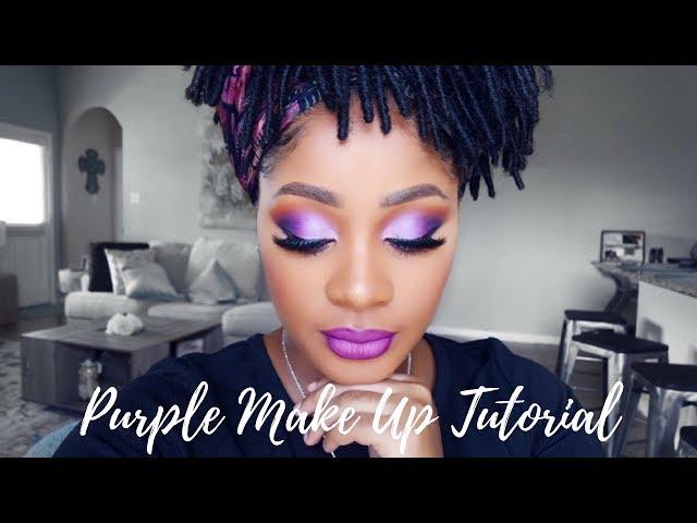 Fierce Royal Purple Eyeshadow Make Up Tutorial |Soft Cut Crease