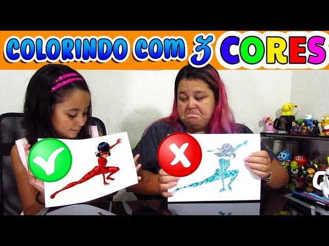 COLORINDO COM 3 CORES EM 5 MINUTOS - 3 MARKER CHALLENGE | COISAS DA LUNA