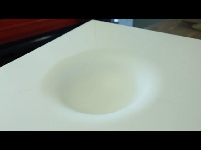 COLUMBUS - Manufacture of a washbasin - Corian simply deformed with vacuum technology from Columbus