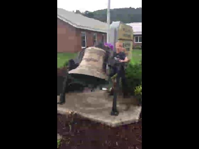 Ringing the church bell with Grandpa!