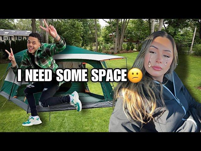 IM MOVING INTO OUR BACKYARD PRANK ON GIRLFRIEND!! * SHE CRIED *