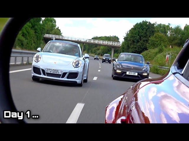 Porsche 991 GTS vs Alpine A110 vs Cayman vs 718 Spyder! PetrolHead Tours Pyrenees Alps Day 0&1