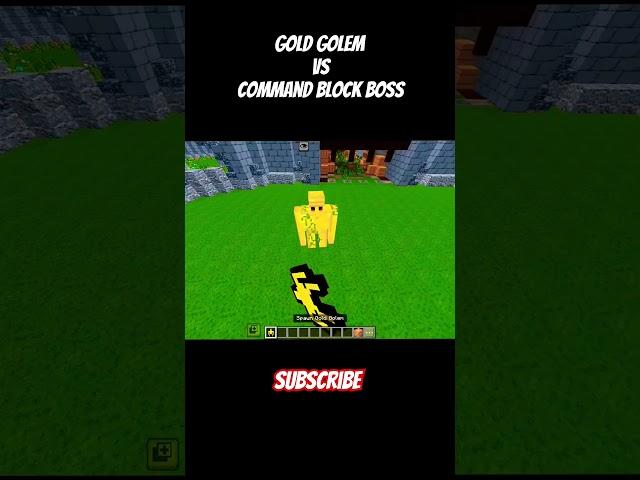 gold golem vs command block boss / part 2 / #minecraft #minecraftbattle #shorts #veer35