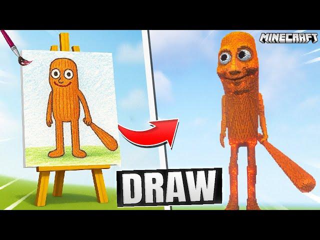 DRAWING ITALIAN TUNG TUNG SAHUR BUILD BATTLE IN MINECRAFT @ProBoiz95