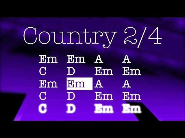 Country 2/4, Backing track for Guitar, Em, 105bpm. Play along and enjoy!