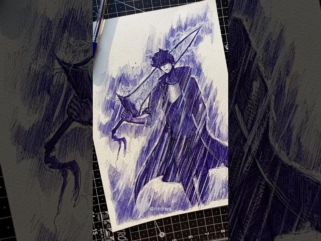  I drew Sung Jin Woo from solo leveling #shorts #sololeveling #sketch