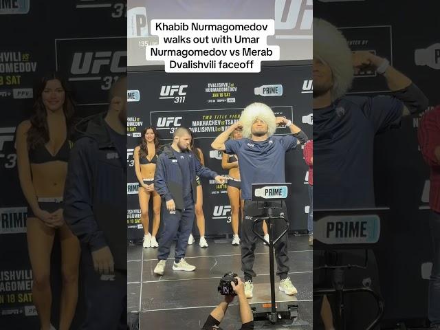 Khabib Nurmagomedov walks out with Umar Nurmagomedov vs Metab #ufc311
