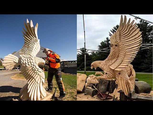 Amazing Fastest Skills Chainsaw Wood Carving, Incredible Woodworking ideas Easy