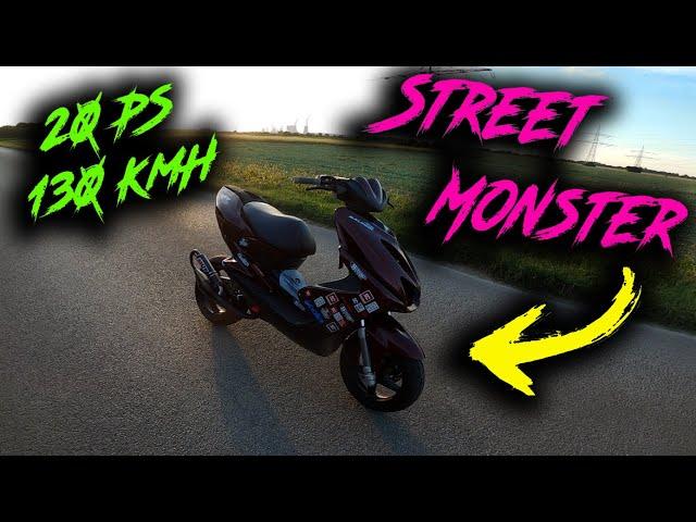 Diese Aerox ist GEISTESKRANK ! 20PS WHEELIES // Yamaha Aerox 70ccm // MotoFlo