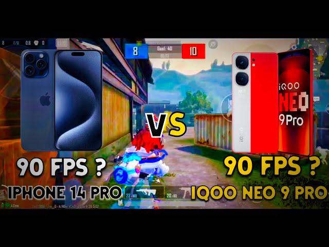 IQOO NEO 9 PRO BGMI TEST || IPHONE 14 VS IQOO NEO 9 PRO ||  120FPS TEST  || #pubg #bgmi