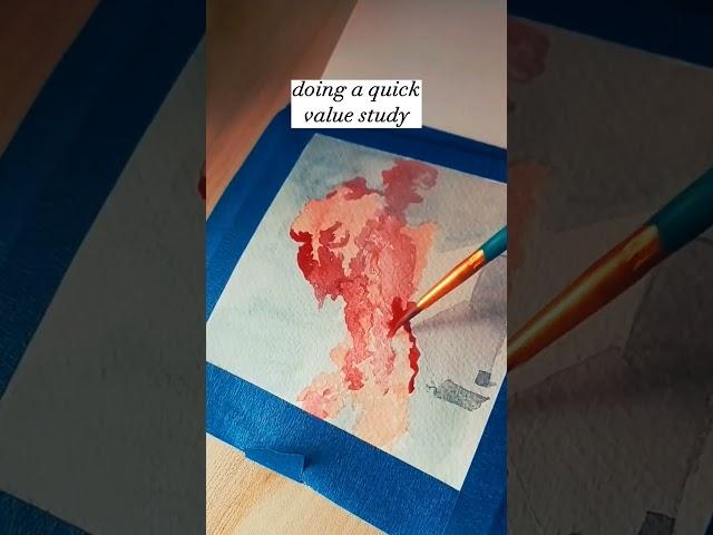 Watercolor Value Study ️ #art #arttutorial #watercolorpainting