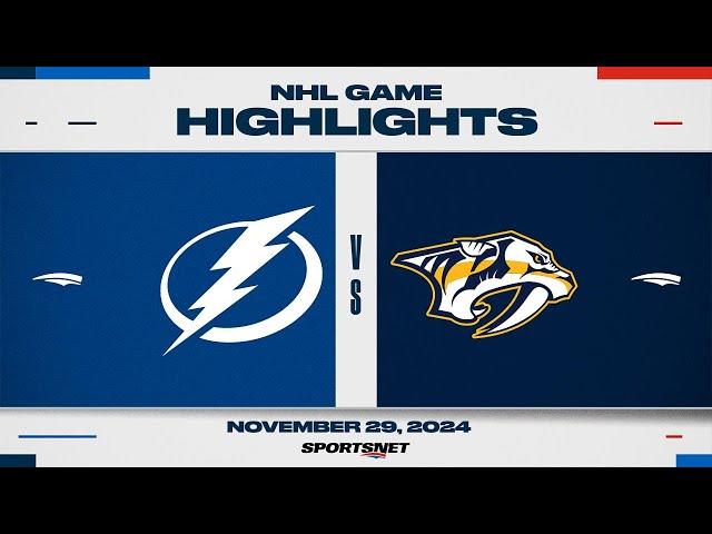 NHL Highlights | Lightning vs. Predators - November 29, 2024