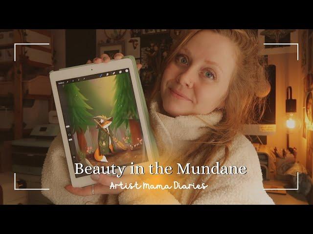 Beauty in the Mundane & Improving My Art  | Artist Mama Diaries  | Studio Vlog 