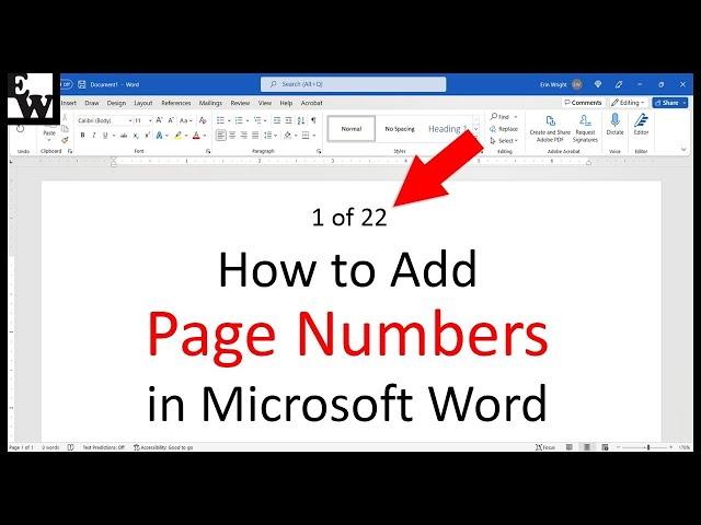 How to Add Page Numbers in Microsoft Word