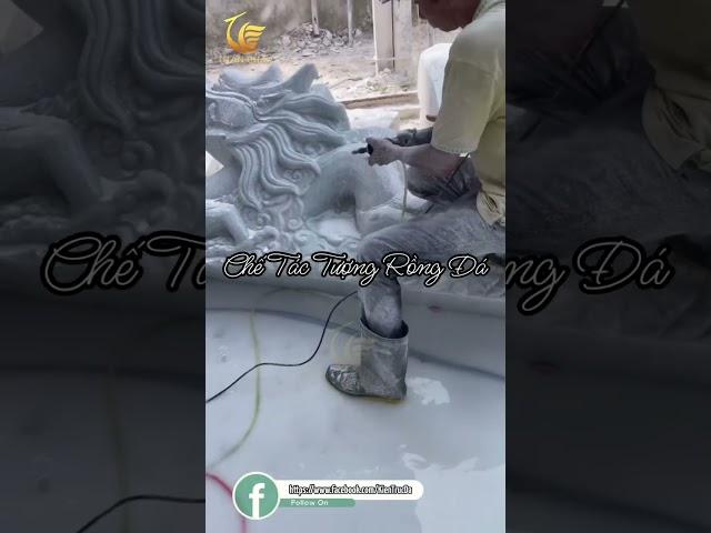 Chế Tác Tượng Rồng Đá Cho Nhà Thờ Tộc | Tượng Rồng Đá Nguyên Khối Đá Mỹ Nghệ Đẹp 2022