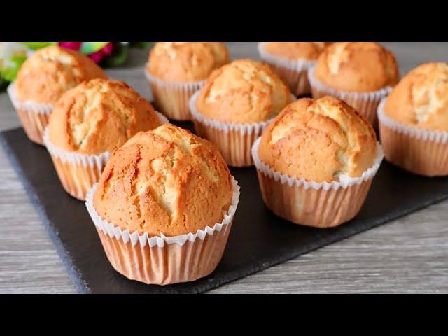 Easy plain vanilla muffin recipe. Super soft and fluffy. Easy Baking.