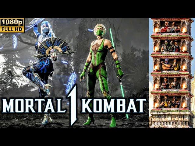 MK1 *ICE KITANA* KLASSIC TOWER GAMEPLAY!! (KHAMELEON AS KAMEO) 1080p 60 FPS (MORTAL KOMBAT 1) MK12