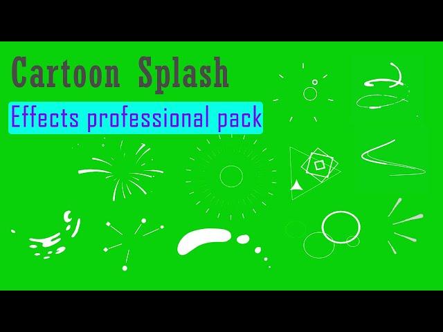 Free 50 Motion Elements Green Screen Splash Animation Cartoon Shapes Explosion