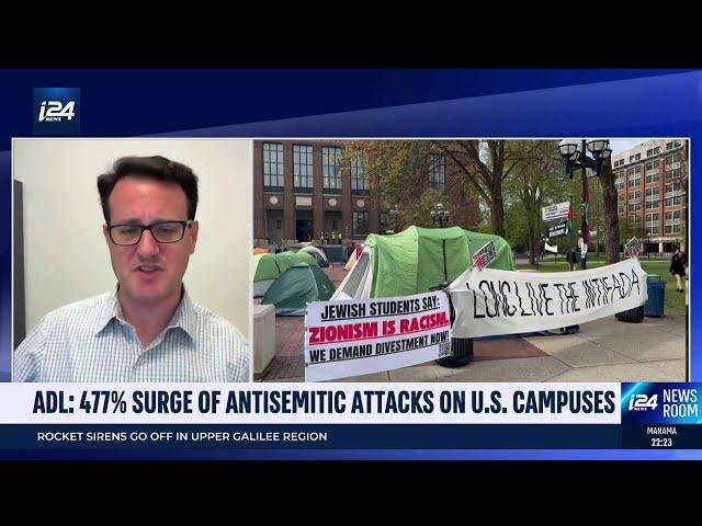 Surge of 477% in antisemitic attacks on US campuses - ADL