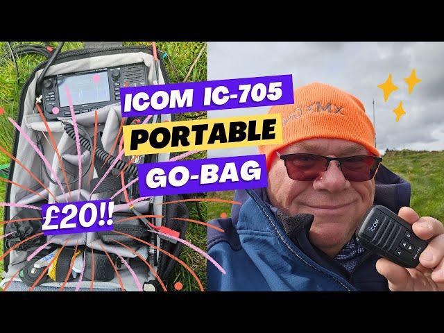 Icom IC-705. Top Quality Go-Bag. Portable Ham Radio in The Peak District