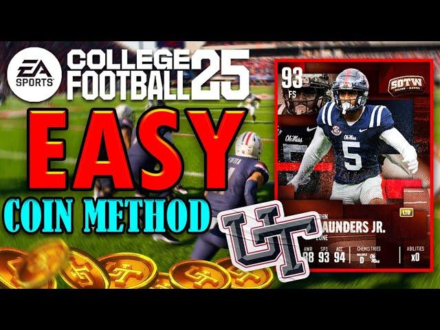 #1 COIN MAKING METHODS IN NCAA 25 COLLEGE FOOTBALL ULTIMATE TEAM!