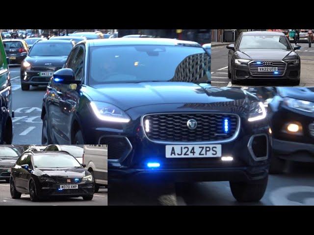 Unmarked & Covert Vehicles Responding Using Blue Lights & Siren In London - Metropolitan Police