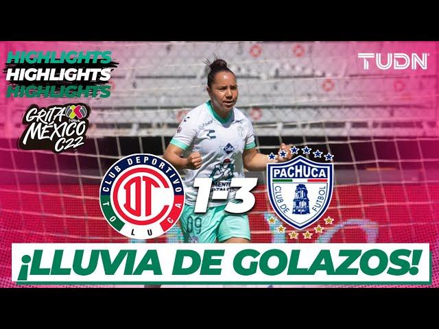 Resumen y goles | Toluca 1-3 Pachuca | Grita México Femenil C22 -J5 | TUDN