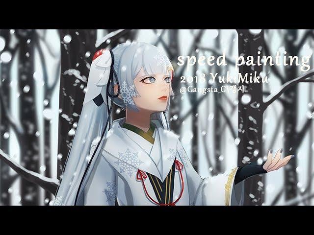 [갱지] 2018 yukimiku(雪ミク) speed painting