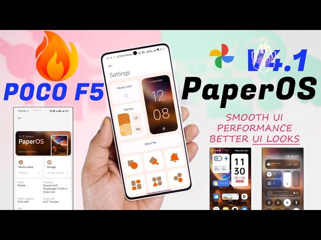 STABLE PaperOS v4.1 for Poco F5 Review, Best in Ui and Customization, New CC, AOSP Looks