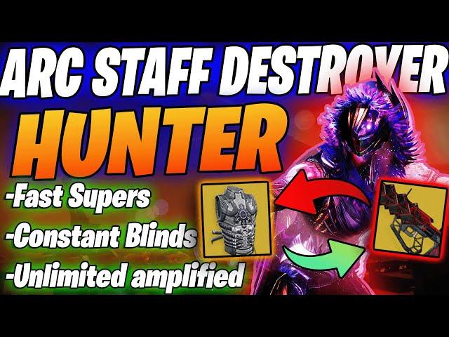 This NEW ARC STAFF BUILD IS BEST ArcStrider HAS EVER BEEN (Best RAIDEN Flux Hunter Build Destiny 2)