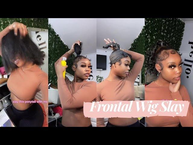 How To Sleek High Barbie Ponytail With Baby Hair ? Quick Weave Curly Hair | #ELFINHAIR