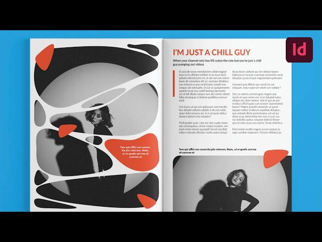 How to make this EASY ABSTRACT CUTOUT Layout | InDesign Layouts, Episode 17