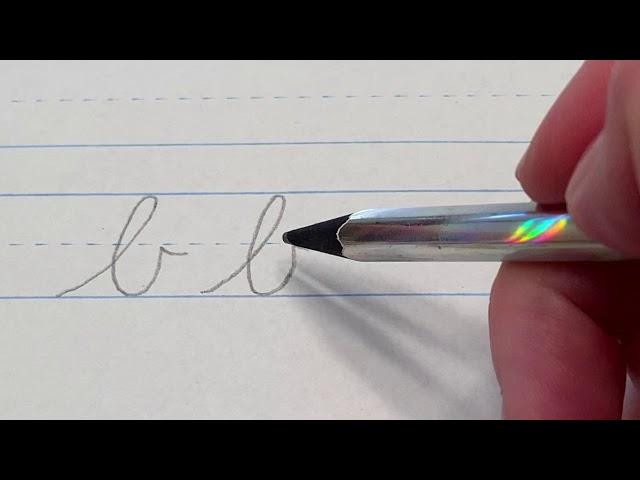 Lowercase "b" in cursive