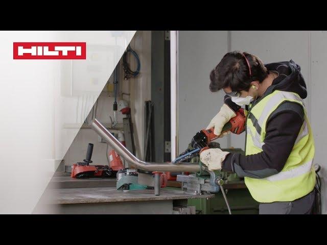 INTRODUCING the Hilti GFB 6X-A22 cordless band file for metal grinding