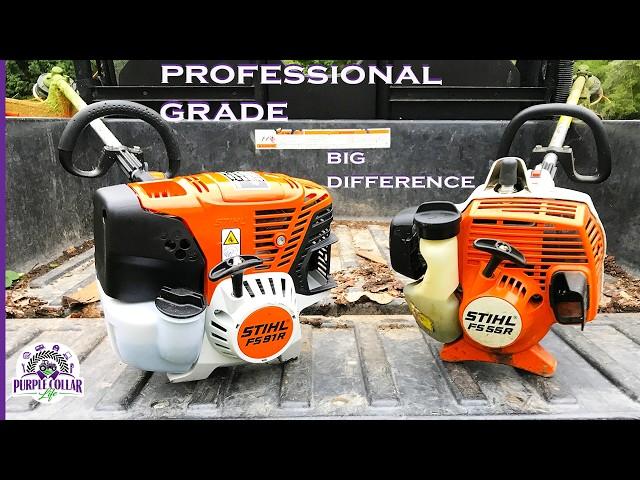 New Stihl FS91R Professional Trimmer - the difference between trimming and brush cutting