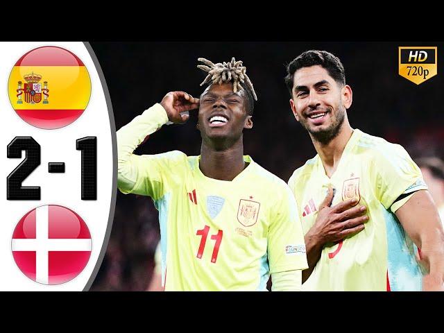 Spain vs Denmark 2-1 Highlights & All Goals 2024 HD