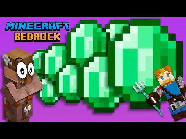 How to get Infinite Emeralds!!! [Minecraft Bedrock 1.18] #shorts