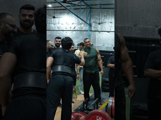 Zercher PR in front of ​⁠@LarryWheels #strength #deadlift #pr #motivate #goals #inspire