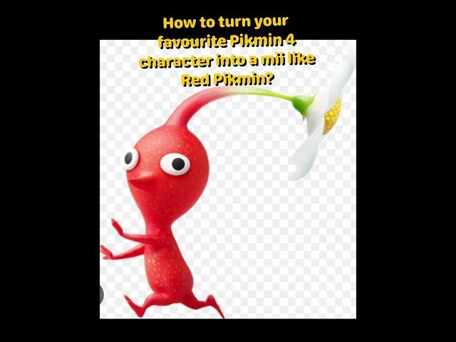 How to turn your favourite Pikmin 4 character into a mii like Red Pikmin? #pikmin4 #mii #shorts