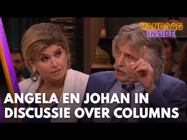 Discussie Angela de Jong en Johan over columns Angela in AD | VANDAAG INSIDE