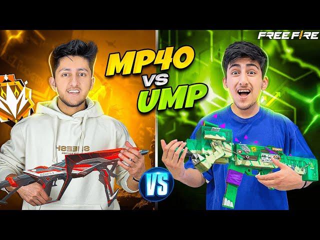 Mp40 Vs Ump Which Gun Is Best? Winner Gets Gold Chain  1 Vs 1 - Garena Free fire