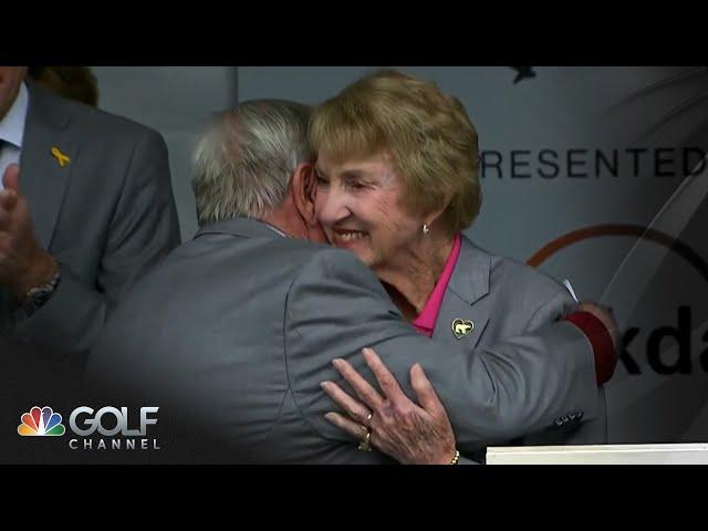 Barbara Nicklaus 'humbled' at Memorial, Jack speaks (and sings) of 'angel' he married | Golf Channel
